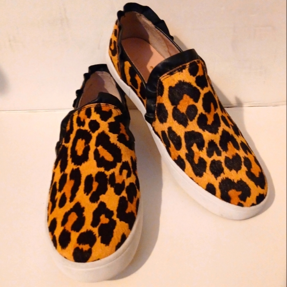 Kate Spade Lilly Ruffle Slip On Leopard Print
